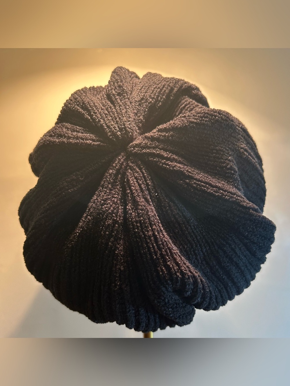 Target Black Ribbed Knit Beret Hat - One Size